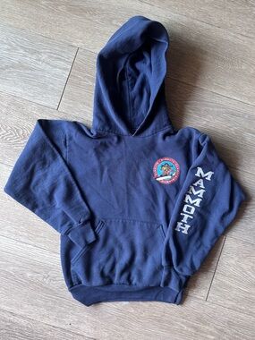 Mammoth Mountain Woolly Hoodie Navy Blue Youth Medium